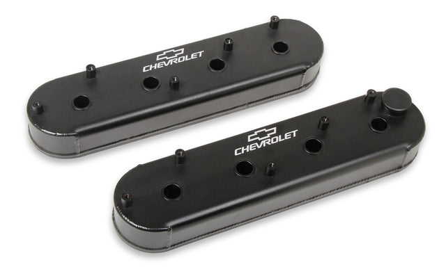 Holley 241-294 GM Track Series Valve Covers - Small Block Chevrolet Gen III/IV - LS - Satin Black