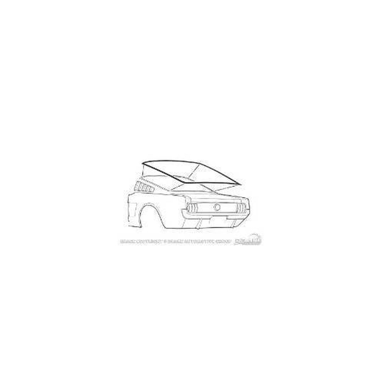 Scott Drake 65-66 Fastback Rear Window Seal - C5ZZ-6342084-A