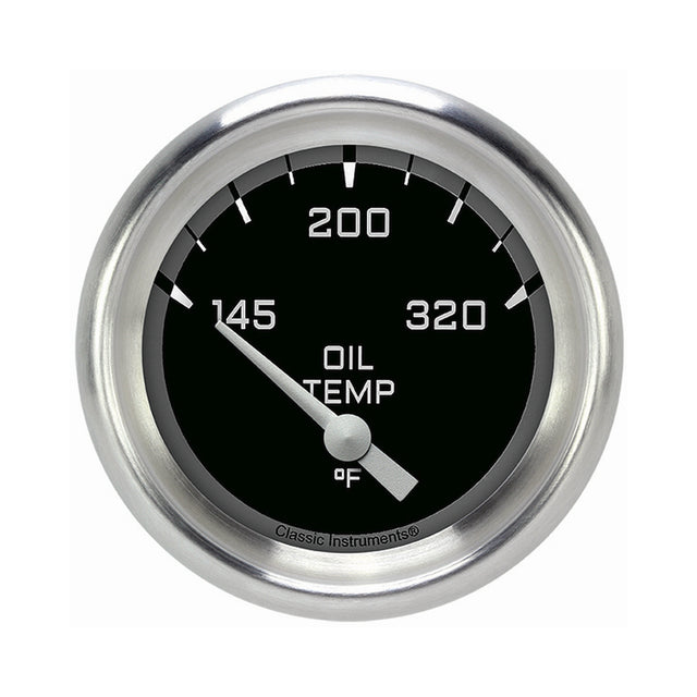 Classic Instruments Autocross Gray 2 5/8" Oil Temperature Gauge - AX228GAPF