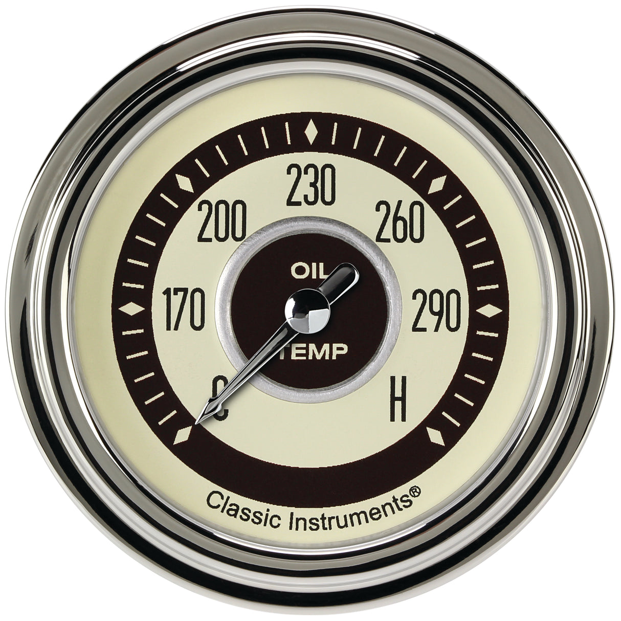 Classic Instruments Nostalgia VT 2-5/8" Oil Temperature Gauge - NT328SLC