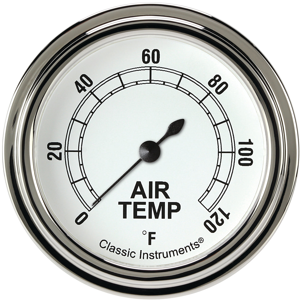 Classic Instruments Classic White 2-5/8" Outside Air Temp Gauge - CW399SLF