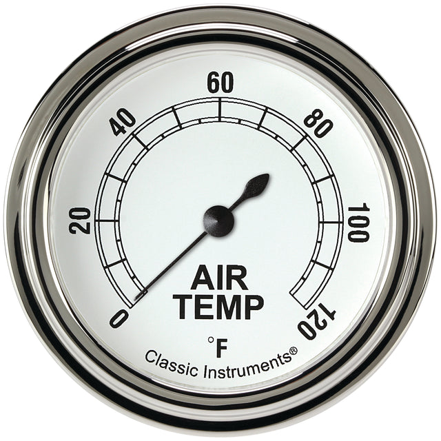 Classic Instruments Classic White 2-5/8" Outside Air Temp Gauge - CW399SLF