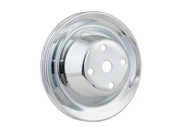 Mr Gasket Water Pump Pulley - Chrome - Single Groove - 4974