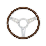 Scott Drake Steering Wheel Corso Feroce Shelby Style Wood and Aluminum 14" - S1MS-3600-WG-14