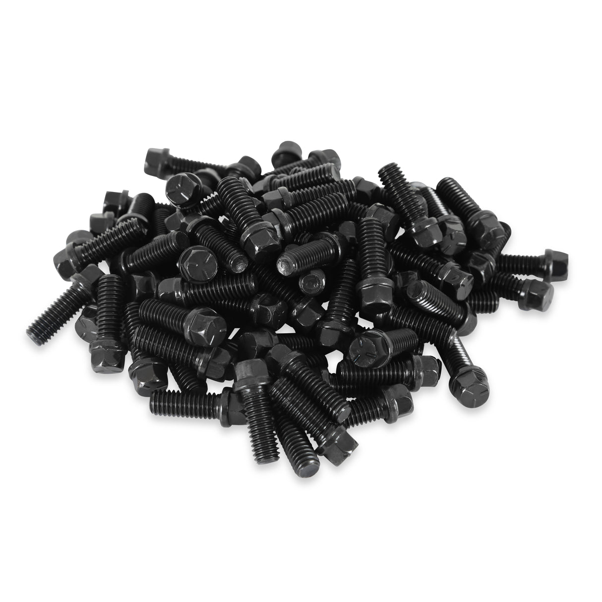 Mr Gasket Header Bolts - 3/8-16 x 1 Inch Hex Head - Black Oxide - 100 Pieces - 917A
