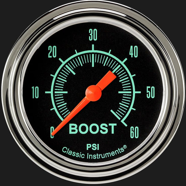 Classic Instruments G/Stock 2 5/8" Boost Gauge, 60 psi - GS343SLF