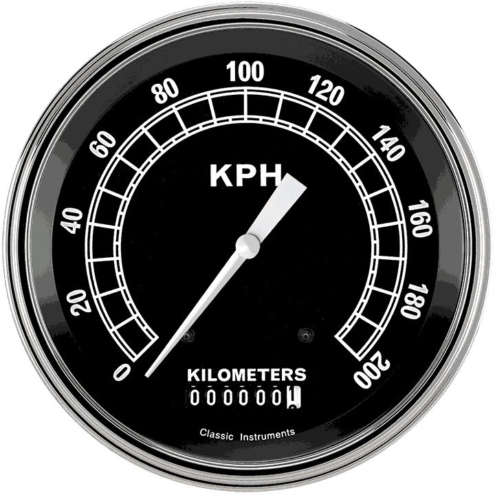 Classic Instruments TRADITIONAL 5IN SPEEDO 200 KPH - TR58SLC
