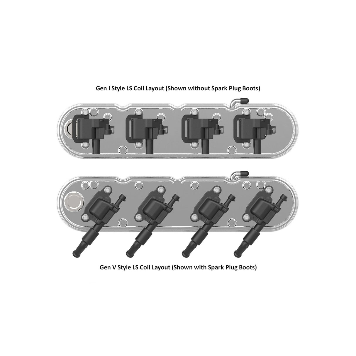 Holley 241-181 2-Piece Finned Valve Cover - Gen III/IV LS - Polished