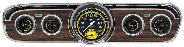 Classic Instruments AutoCross Yellow 1965-66 Mustang Package - MU65AXY35
