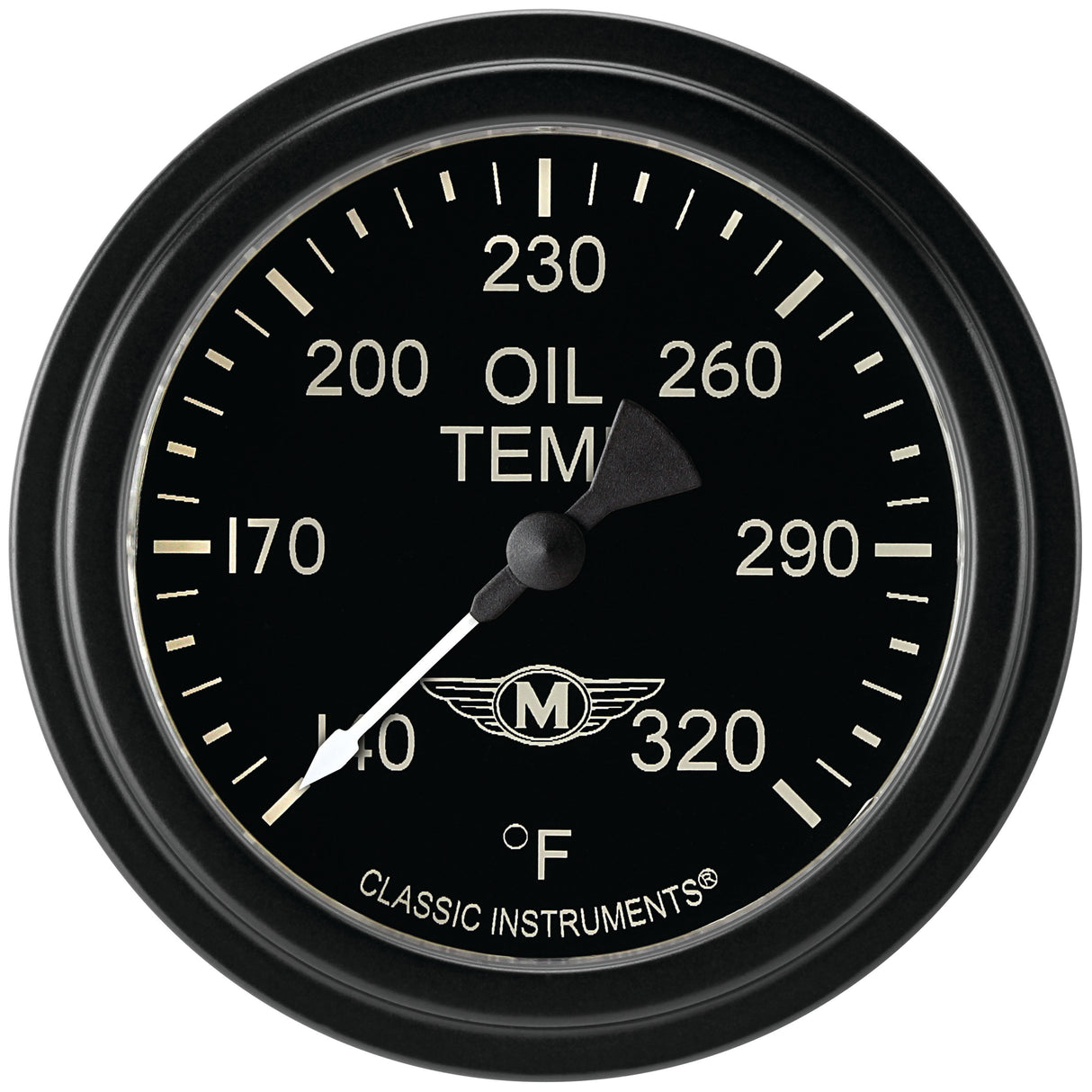 Classic Instruments Moal Bomber 2-5/8" Oil Temperature Gauge - MA328BLF