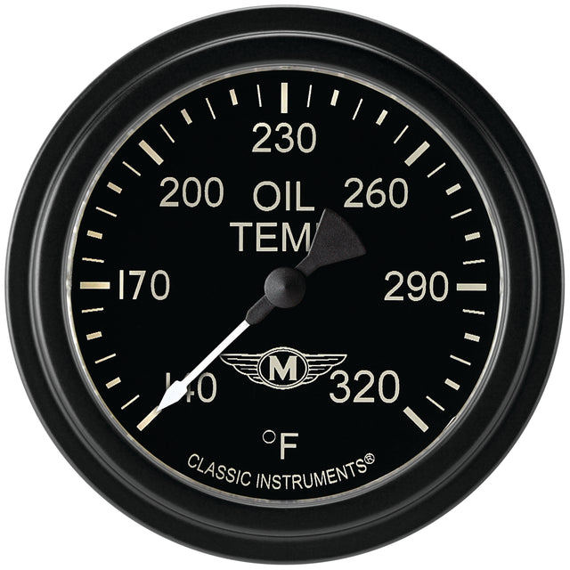 Classic Instruments Moal Bomber 2-5/8" Oil Temperature Gauge - MA328BLF