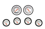 Classic Instruments Velocity White Six Gauge Set 201 - VS201WBLF