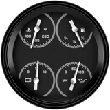 Classic Instruments AutoCross Gray 4 5/8" Quad - AX75GBLF