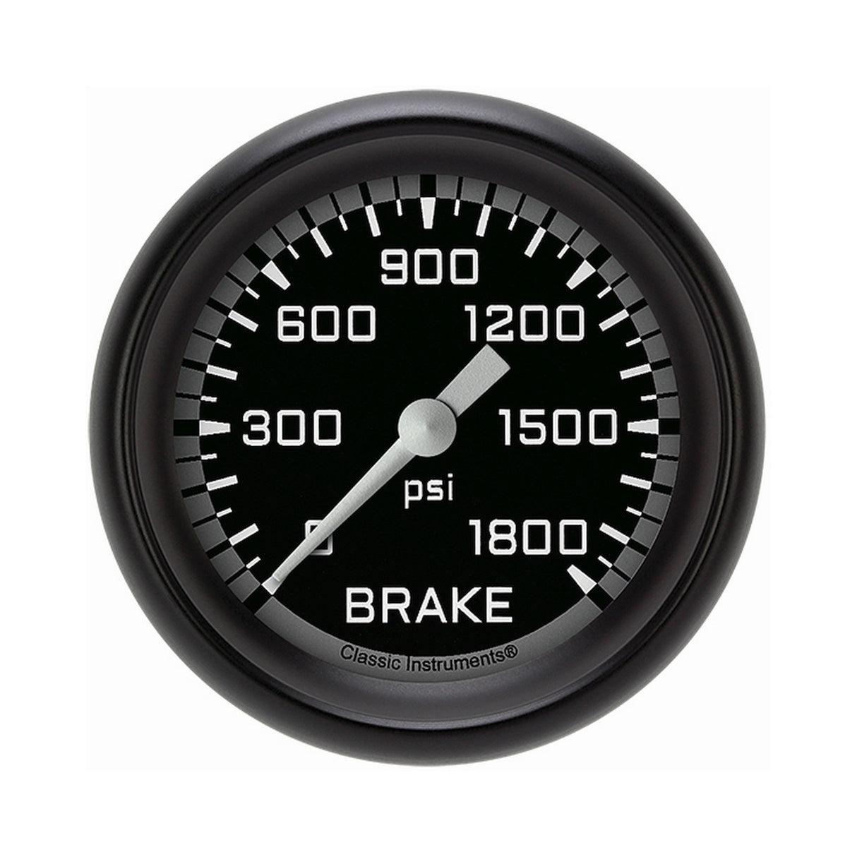 Classic Instruments Autocross Gray 2 5/8" Brake Pressure Gauge - AX367GBPF