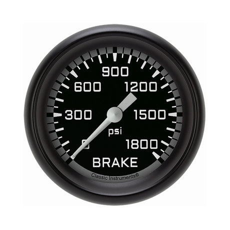 Classic Instruments Autocross Gray 2 5/8" Brake Pressure Gauge - AX367GBPF
