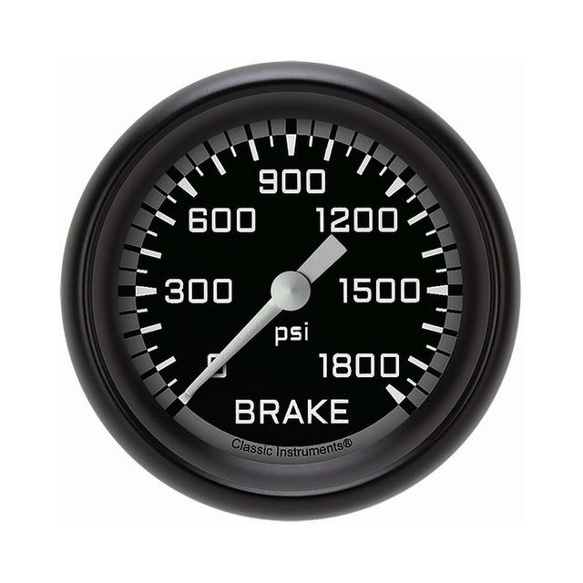 Classic Instruments Autocross Gray 2 5/8" Brake Pressure Gauge - AX367GBPF
