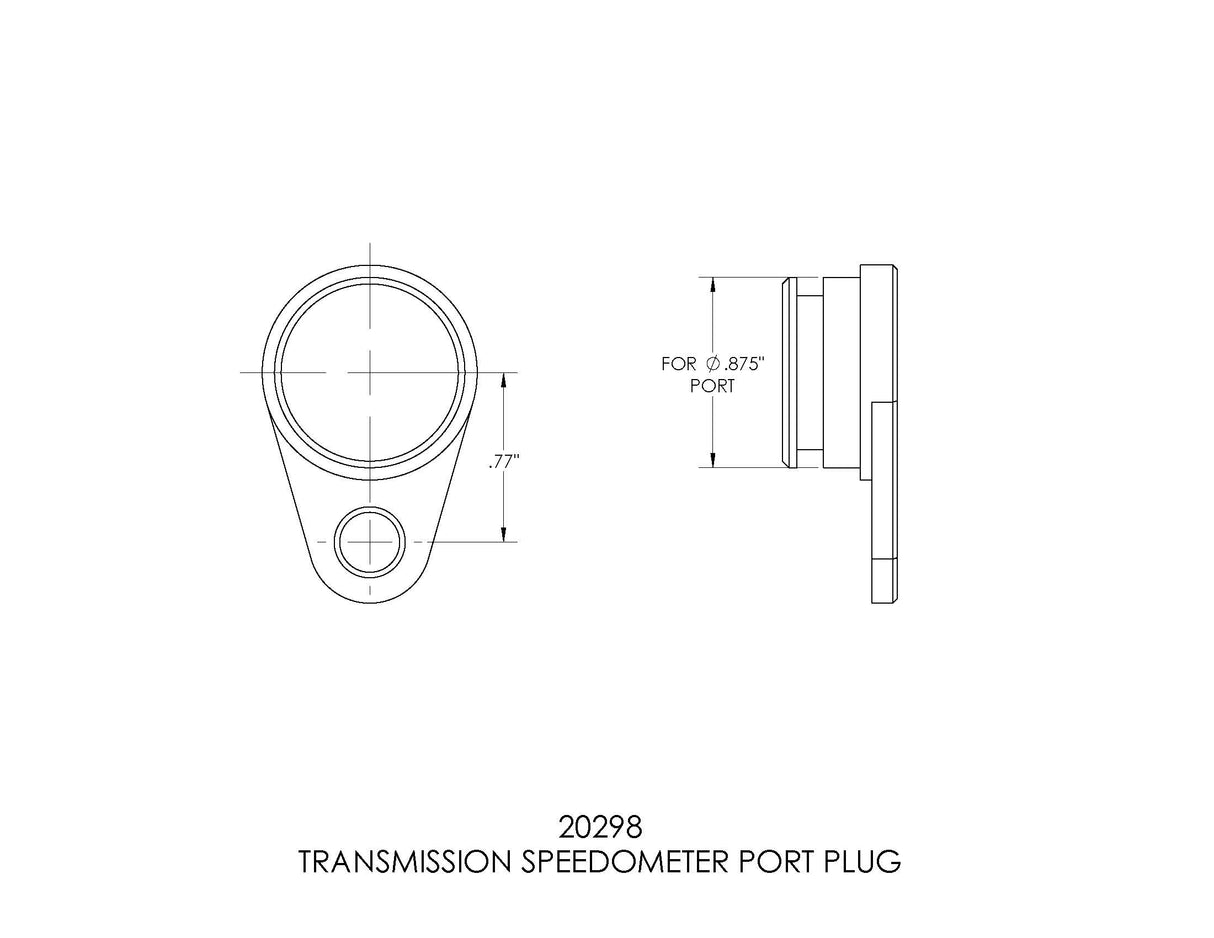 B&M TRANSMISSION SPEEDOMETER PORT PLUG - 20298