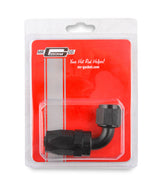Mr Gasket -8 AN 90 Degree Swivel Hose End - Black - 229008-BL