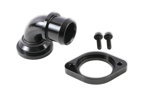 Holley Water Neck - Swivel 90 Degree Angle - Black - 97-341