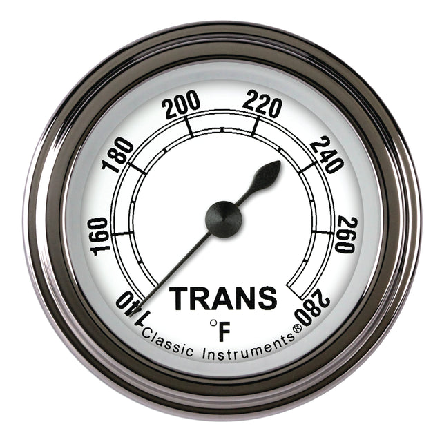 Classic Instruments Classic White 2-1/8" Transmission Temperature Gauge - CW127SLF