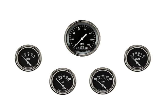 Classic Instruments Hot Rod Five Gauge Set 200 - HR200SLF