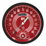 Classic Instruments V8 RED STEELIE 5IN SPEEDTACHULAR - V8RS50BLC