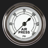 Classic Instruments Classic White 2 1/8" Air Pressure Gauge - CW118SLF