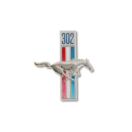 Scott Drake Fender Emblem Running Horse , 302 Pin-On Passenegr Side - C8ZZ-16228-A