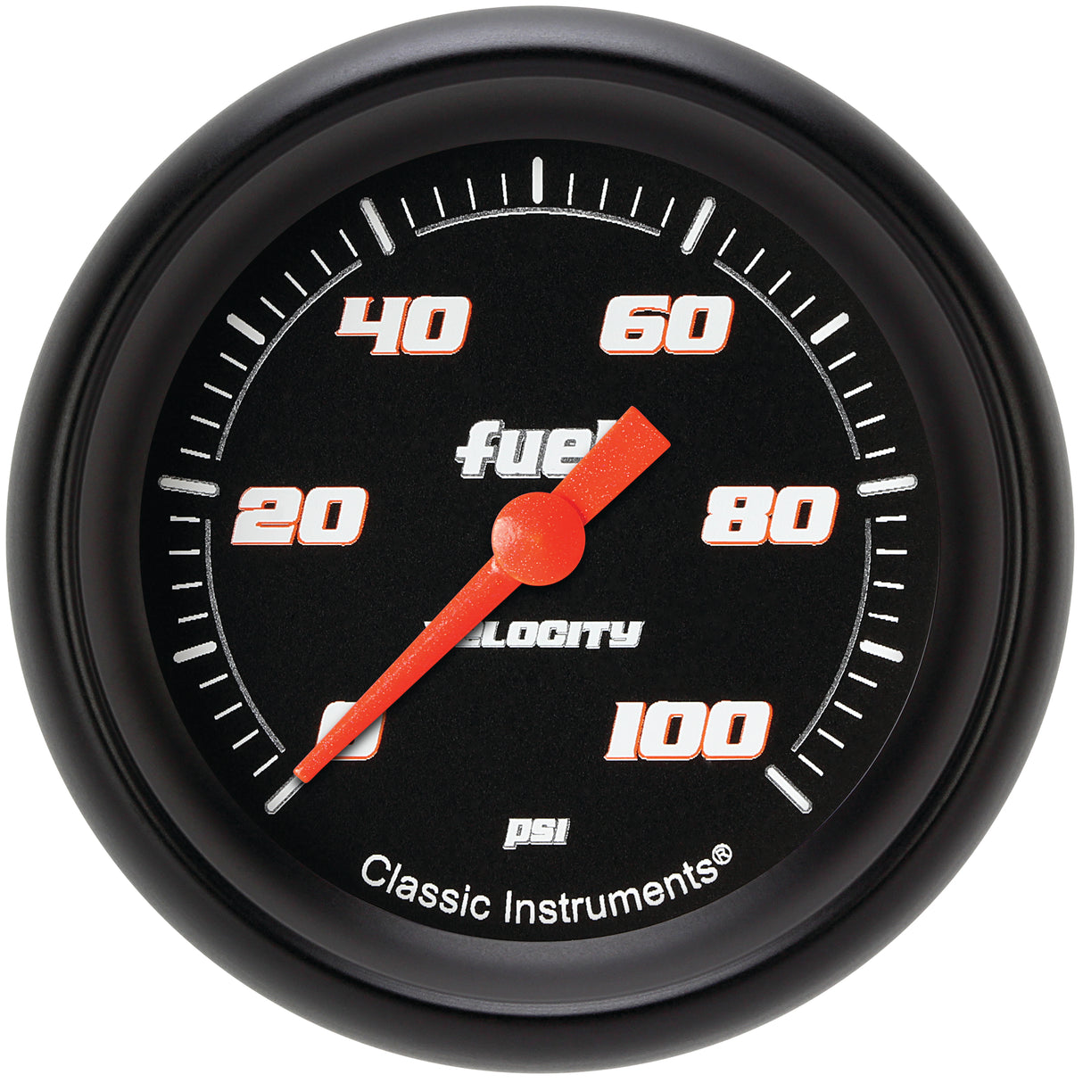 Classic Instruments Velocity Black 2-5/8" Fuel Pressure Gauge (100 PSI) - VS346BBPF