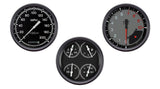 Classic Instruments AutoCross Gray Three Gauge Set - AX53GBLF