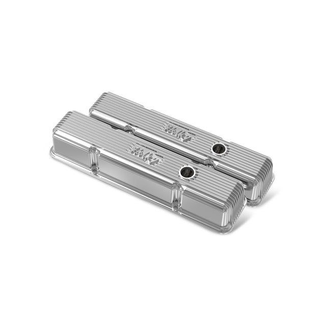 Holley 241-241 Valve Covers - Vintage Series - Finned - SBC - Polished