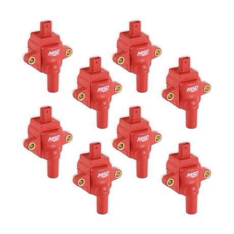 MSD 7.3L GODZILLA IGNITION COIL, RED, SET OF 8 - 82838