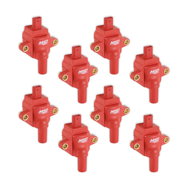 MSD 7.3L GODZILLA IGNITION COIL, RED, SET OF 8 - 82838