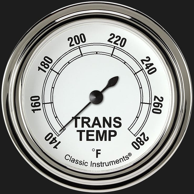 Classic Instruments Classic White 2 5/8" Transmission Temperature Gauge - CW327SLF