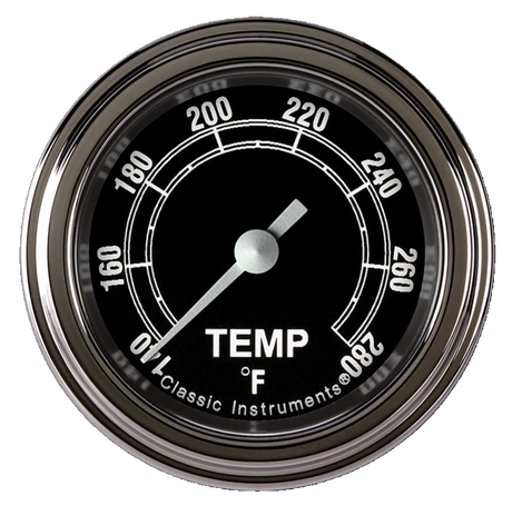 Classic Instruments Traditional 2 1/8" Full Sweep Water Temperature Gauge - TR126SLF-12