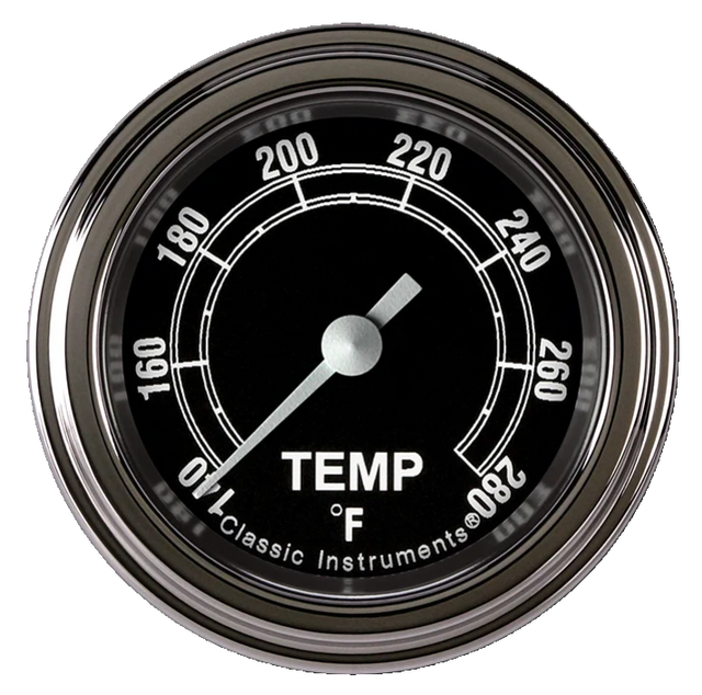 Classic Instruments Traditional 2 1/8" Full Sweep Water Temperature Gauge - TR126SLF-12