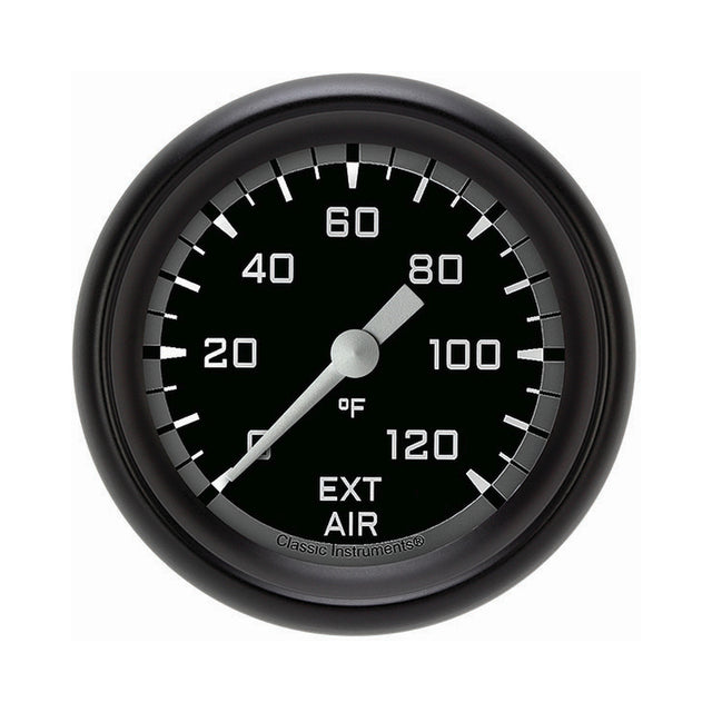 Classic Instruments Autocross Gray 2 5/8" External Air Temp. Gauge - AX399GBPF