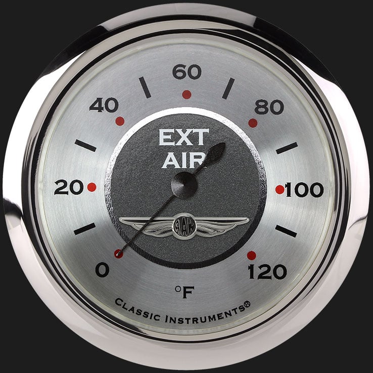 Classic Instruments All American 2 5/8" Outside Air Temp Gauge - AW399SRC