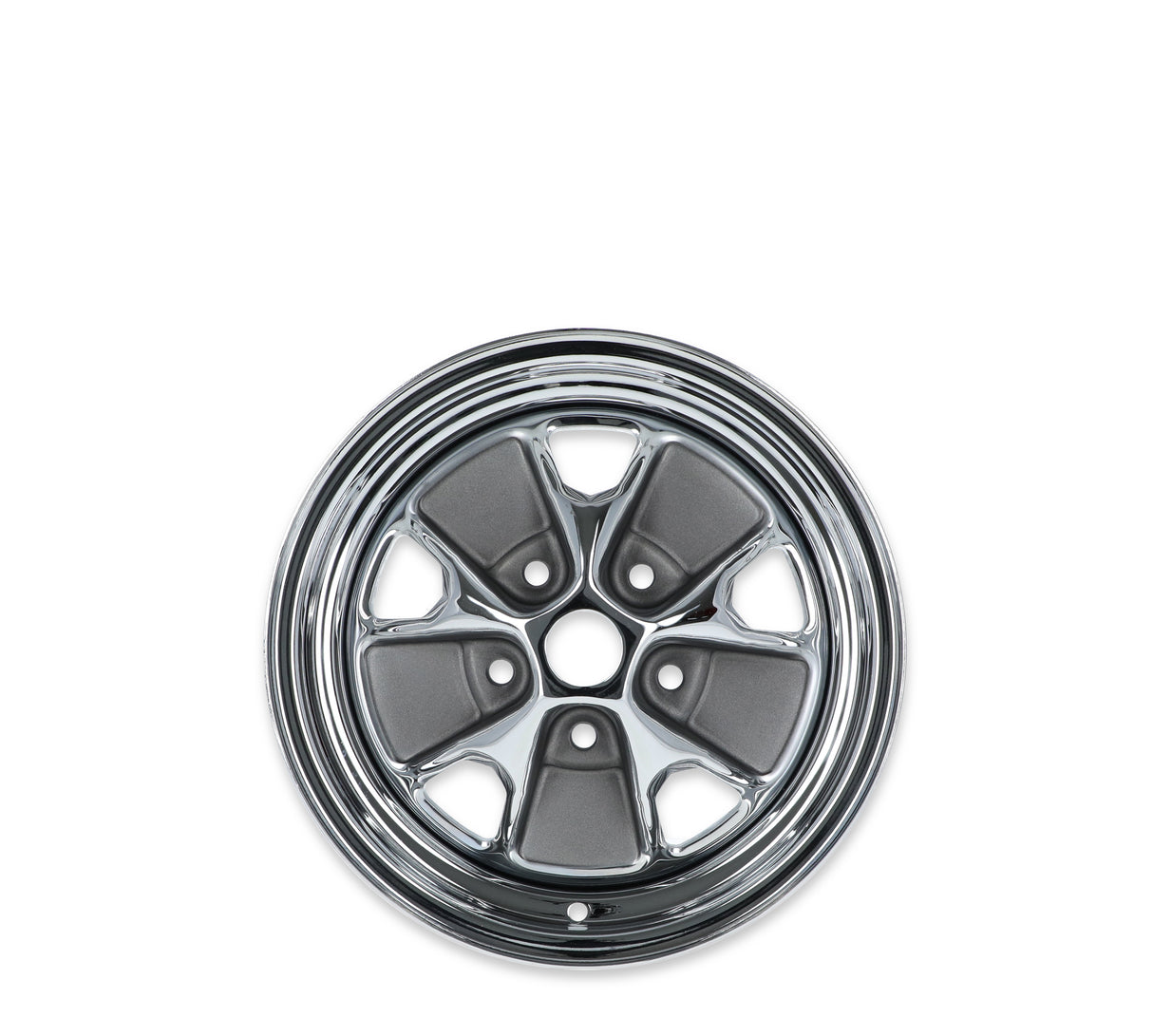 Scott Drake 14x6 Styled Steel Wheel Chrome/Charcoal - C5ZZ-1007-DR