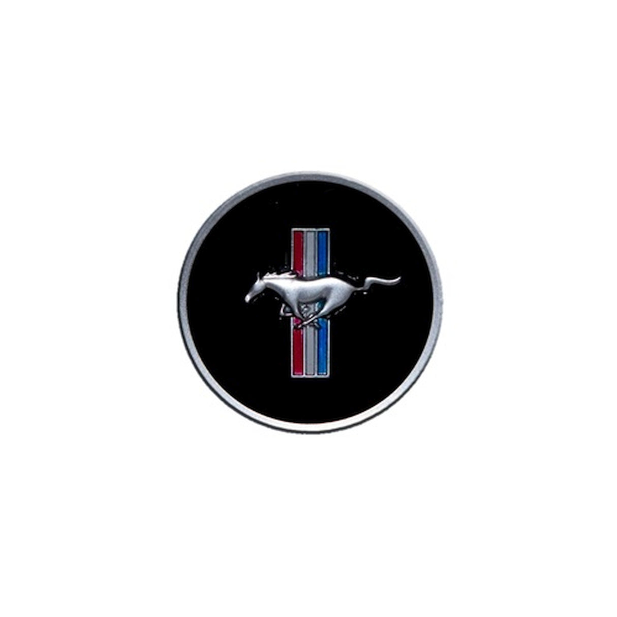 Scott Drake 1968 Mustang Horn Panel Emblem with Classic Mustang Tri-Bar Logo - C8ZZ-3649-AR