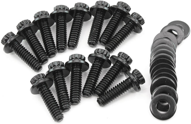 Aeroflow Universal Valve Cover Bolt Kit 1/4-20" UHL 0.812", Pack of 14 - Black Finish - AF37-1526 AF37-1526