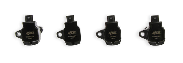 ACCEL Ignition Coils - Honda 2.0L, 2.0L Turbo/ 1.5L 4-cylinder, Black, 4-Pack - 140084K-4