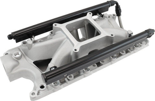 Aeroflow SB Ford 289-302 Windsor EFI Air Gap Single Plane Intake Manifold, Natural Cast Finish 2500 - 7500 RPM, Square Bore Carburettor Pad, Non-EGR (AF6090-2000) AF6090-2000