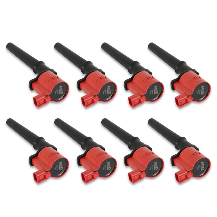 MSD Ignition Coil - Blaster - Ford 4-Valve V8 - Red - 8-pack - 82448