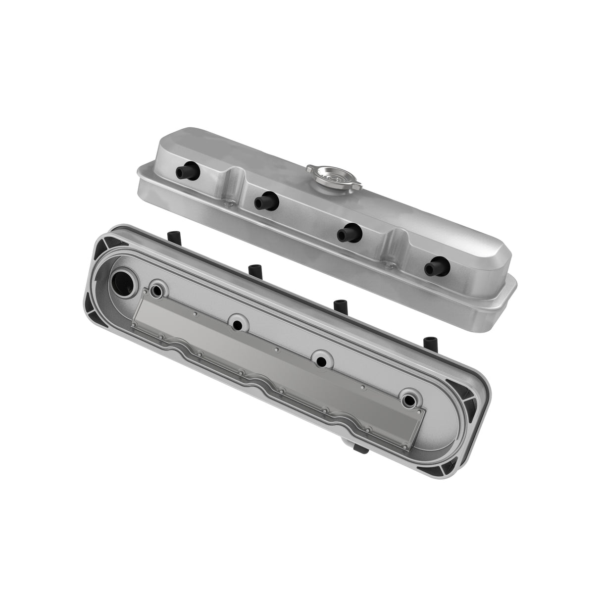 Holley 241-190 2-Piece Pontiac Style Valve Cover - Gen III/IV LS - Natural