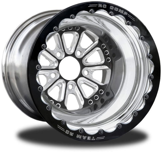 RC Comp Hammer 15" x 8" Rear Wheel, Black with Eclipse Finish - RCCSA402P1E-03E RCCSA402P1E-03E