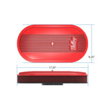 Holley 120-404 Vintage Series Oval Air Cleaner - Gloss Red Machined