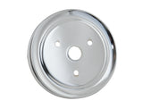 Mr Gasket Crankshaft Pulley - Chrome - Double Groove - 4973