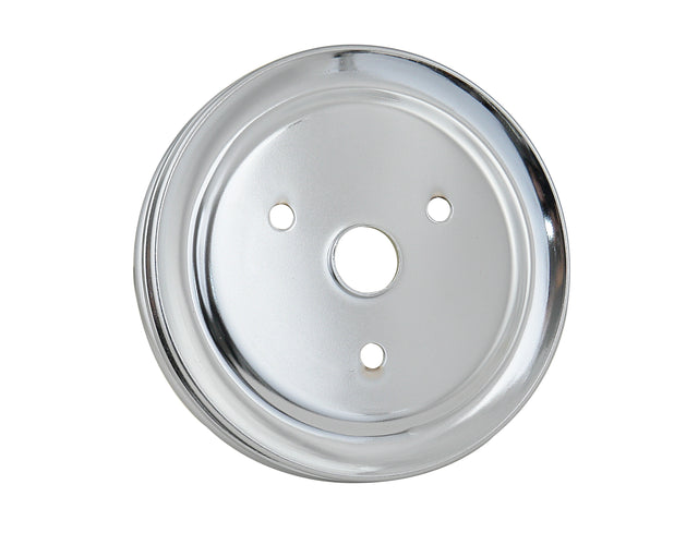 Mr Gasket Crankshaft Pulley - Chrome - Double Groove - 4973