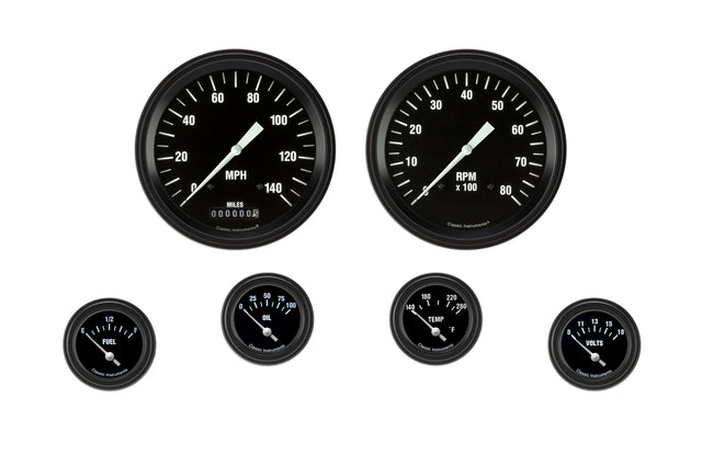 Classic Instruments HOT ROD 5IN SPEED, 5IN TACH, 2IN FTVO-GM - HR51BLF
